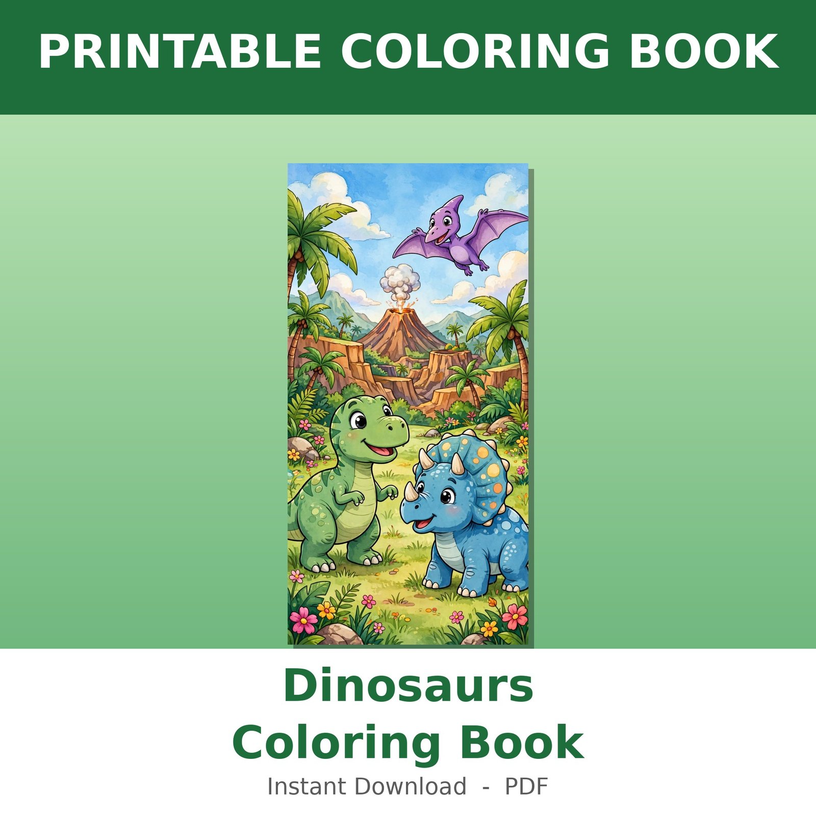 Dinosaurs Coloring Book cover