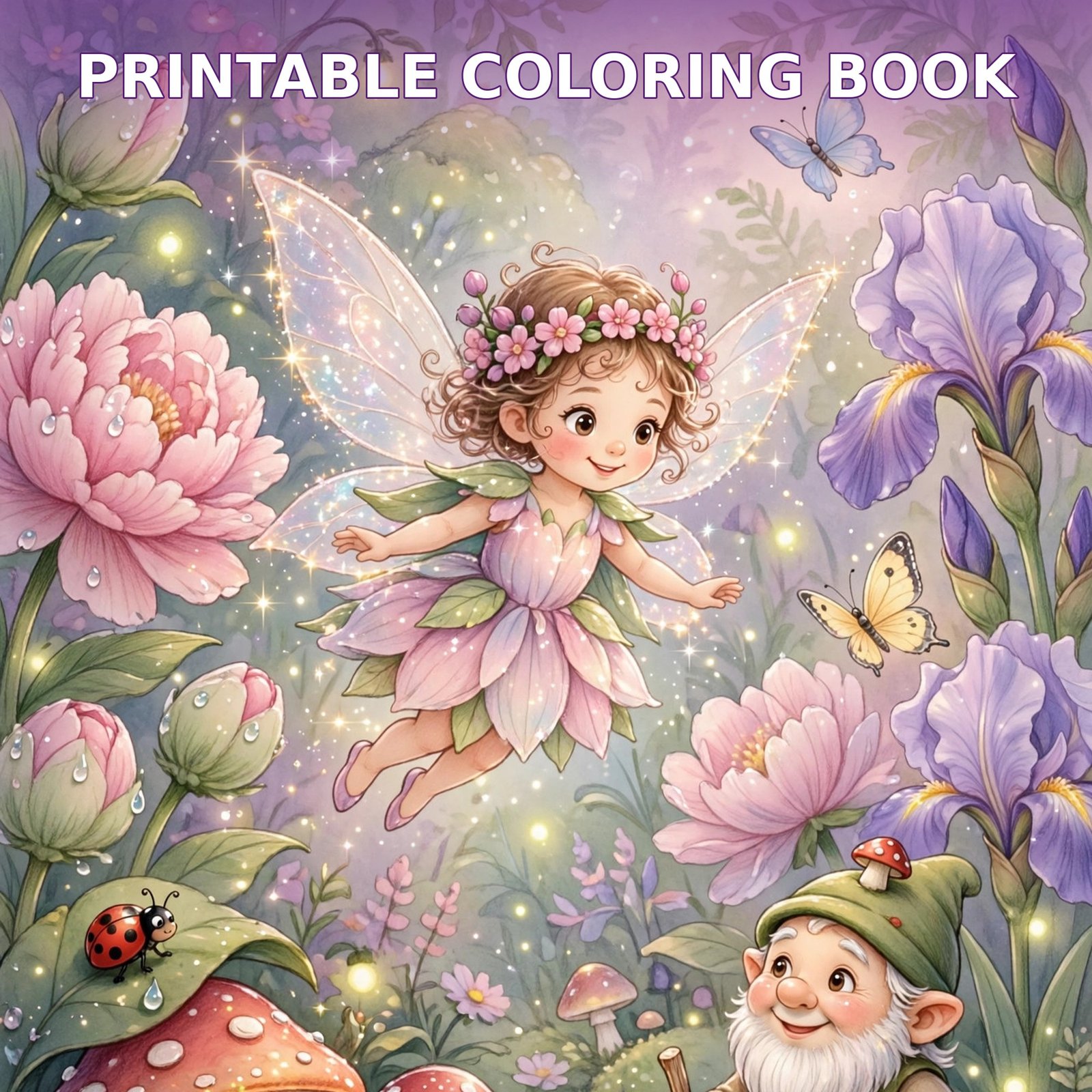 Fairy Gardens Coloring Book cover