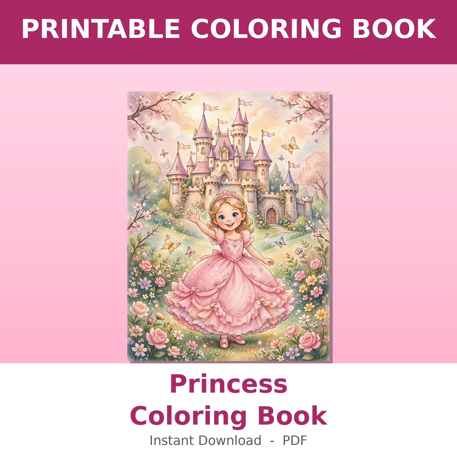 Princesses Coloring Book cover
