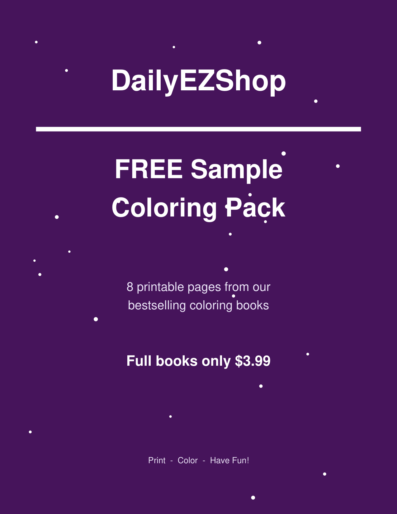 FREE Sample Coloring Pack cover